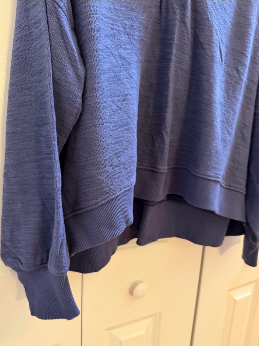 aerie Indigo V-Neck Collared Pullover - Picture 3 of 4